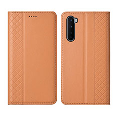 Leather Case Stands Flip Cover L10 Holder for OnePlus Nord Orange