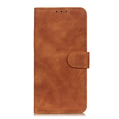 Leather Case Stands Flip Cover L10 Holder for Oppo A53s Brown