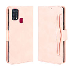 Leather Case Stands Flip Cover L10 Holder for Samsung Galaxy M31 Pink