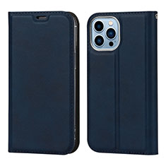 Leather Case Stands Flip Cover L11 Holder for Apple iPhone 13 Pro Max Blue