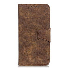Leather Case Stands Flip Cover L11 Holder for Huawei Nova 6 SE Brown