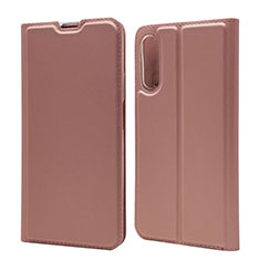 Leather Case Stands Flip Cover L11 Holder for Huawei Y9s Rose Gold