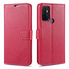 Leather Case Stands Flip Cover L11 Holder for Oppo A32 Red
