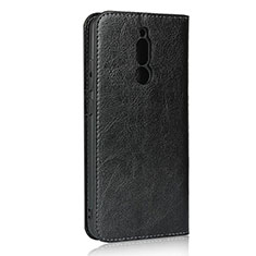 Leather Case Stands Flip Cover L11 Holder for Xiaomi Redmi 8 Black