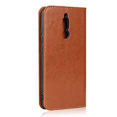 Leather Case Stands Flip Cover L11 Holder for Xiaomi Redmi 8 Orange