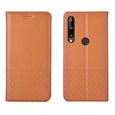 Leather Case Stands Flip Cover L12 Holder for Huawei Honor 9C Orange