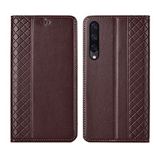 Leather Case Stands Flip Cover L12 Holder for Huawei Honor 9X Pro Brown