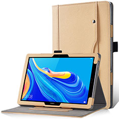 Leather Case Stands Flip Cover L12 Holder for Huawei MediaPad M6 10.8 Gold