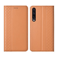 Leather Case Stands Flip Cover L12 Holder for Huawei P Smart Pro (2019) Orange
