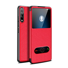 Leather Case Stands Flip Cover L12 Holder for Huawei P smart S Red