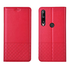 Leather Case Stands Flip Cover L12 Holder for Huawei P40 Lite E Red