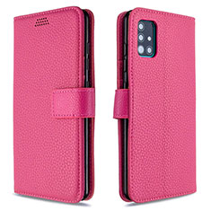 Leather Case Stands Flip Cover L12 Holder for Samsung Galaxy A51 5G Hot Pink