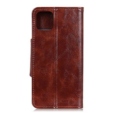 Leather Case Stands Flip Cover L12 Holder for Samsung Galaxy A71 4G A715 Brown