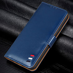 Leather Case Stands Flip Cover L12 Holder for Samsung Galaxy M31 Blue