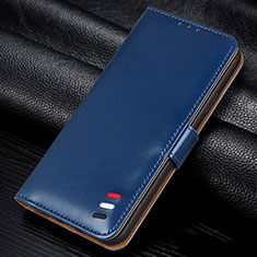 Leather Case Stands Flip Cover L14 Holder for Huawei Honor 9C Blue