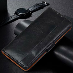 Leather Case Stands Flip Cover L14 Holder for Samsung Galaxy M21s Black