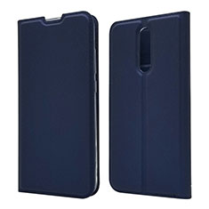 Leather Case Stands Flip Cover L14 Holder for Xiaomi Redmi 8 Blue