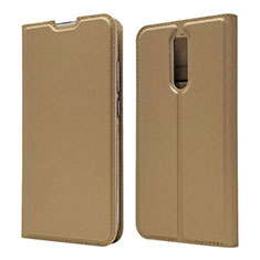 Leather Case Stands Flip Cover L14 Holder for Xiaomi Redmi 8 Gold