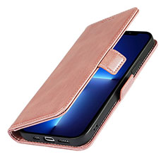 Leather Case Stands Flip Cover L15 Holder for Apple iPhone 13 Mini Rose Gold