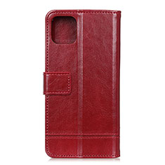Leather Case Stands Flip Cover L15 Holder for Huawei Honor 30S Red Wine