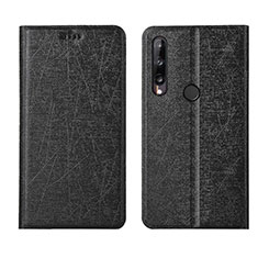 Leather Case Stands Flip Cover L15 Holder for Huawei Honor 9C Black