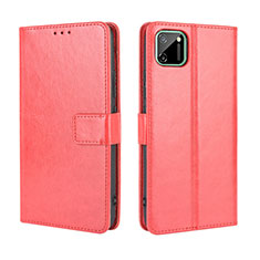 Leather Case Stands Flip Cover L15 Holder for Realme C11 Red