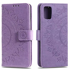 Leather Case Stands Flip Cover L15 Holder for Samsung Galaxy A51 5G Purple
