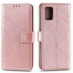 Leather Case Stands Flip Cover L15 Holder for Samsung Galaxy A51 5G Rose Gold