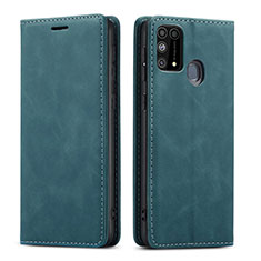 Leather Case Stands Flip Cover L15 Holder for Samsung Galaxy M31 Green