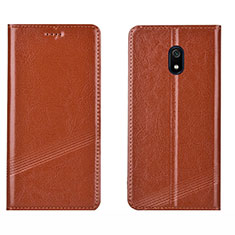 Leather Case Stands Flip Cover L15 Holder for Xiaomi Redmi 8A Orange