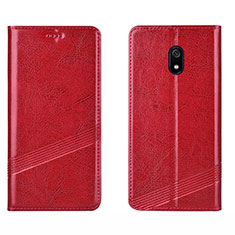 Leather Case Stands Flip Cover L15 Holder for Xiaomi Redmi 8A Red