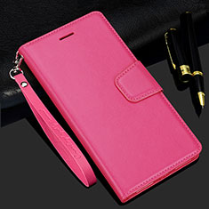 Leather Case Stands Flip Cover L16 Holder for Realme C11 Hot Pink