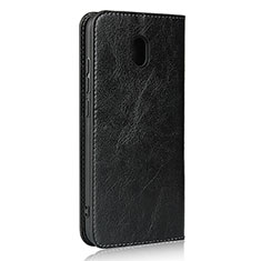 Leather Case Stands Flip Cover L16 Holder for Xiaomi Redmi 8A Black