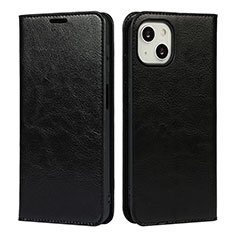 Leather Case Stands Flip Cover L17 Holder for Apple iPhone 13 Mini Black