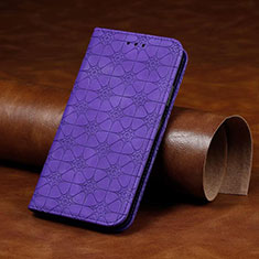 Leather Case Stands Flip Cover L17 Holder for Huawei P40 Lite E Purple