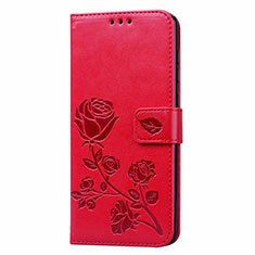 Leather Case Stands Flip Cover L17 Holder for Samsung Galaxy A31 Red