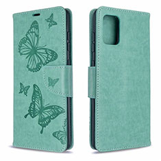Leather Case Stands Flip Cover L17 Holder for Samsung Galaxy A71 5G Green