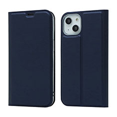 Leather Case Stands Flip Cover L18 Holder for Apple iPhone 13 Mini Blue