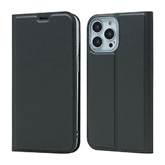 Leather Case Stands Flip Cover L18 Holder for Apple iPhone 14 Pro Black
