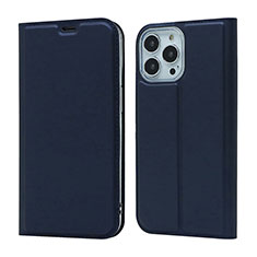 Leather Case Stands Flip Cover L18 Holder for Apple iPhone 14 Pro Max Blue