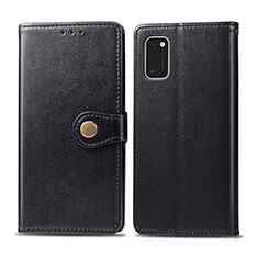 Leather Case Stands Flip Cover L18 Holder for Samsung Galaxy A41 Black