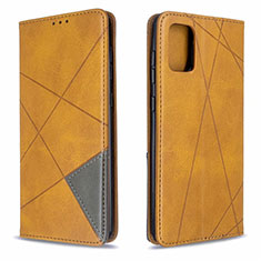 Leather Case Stands Flip Cover L18 Holder for Samsung Galaxy A71 4G A715 Orange