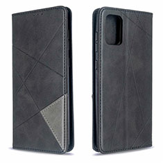 Leather Case Stands Flip Cover L18 Holder for Samsung Galaxy A71 5G Black