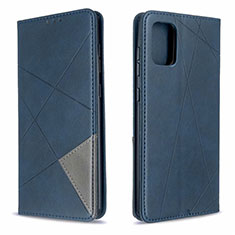 Leather Case Stands Flip Cover L18 Holder for Samsung Galaxy A71 5G Blue