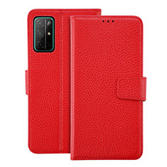 Leather Case Stands Flip Cover L19 Holder for Huawei Honor 30S Red