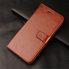 Leather Case Stands Flip Cover L20 Holder for Huawei Honor 30S Brown