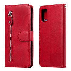 Leather Case Stands Flip Cover L20 Holder for Samsung Galaxy A41 Red