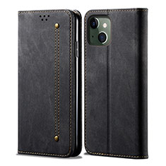Leather Case Stands Flip Cover L21 Holder for Apple iPhone 14 Black
