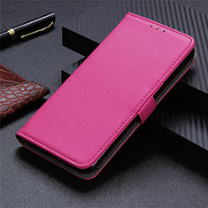Leather Case Stands Flip Cover L21 Holder for Realme C11 Hot Pink