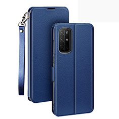 Leather Case Stands Flip Cover L22 Holder for Huawei Honor 30S Blue